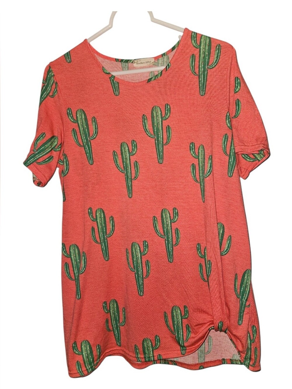 Sz L Southern Stitch Cactus Tee